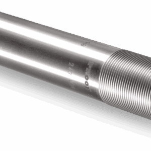 Polished metal rod with threaded end
